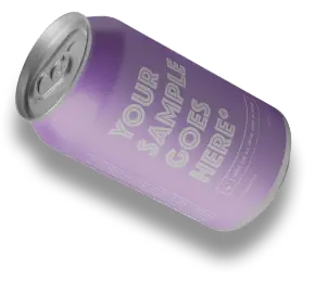 Purple sample can
