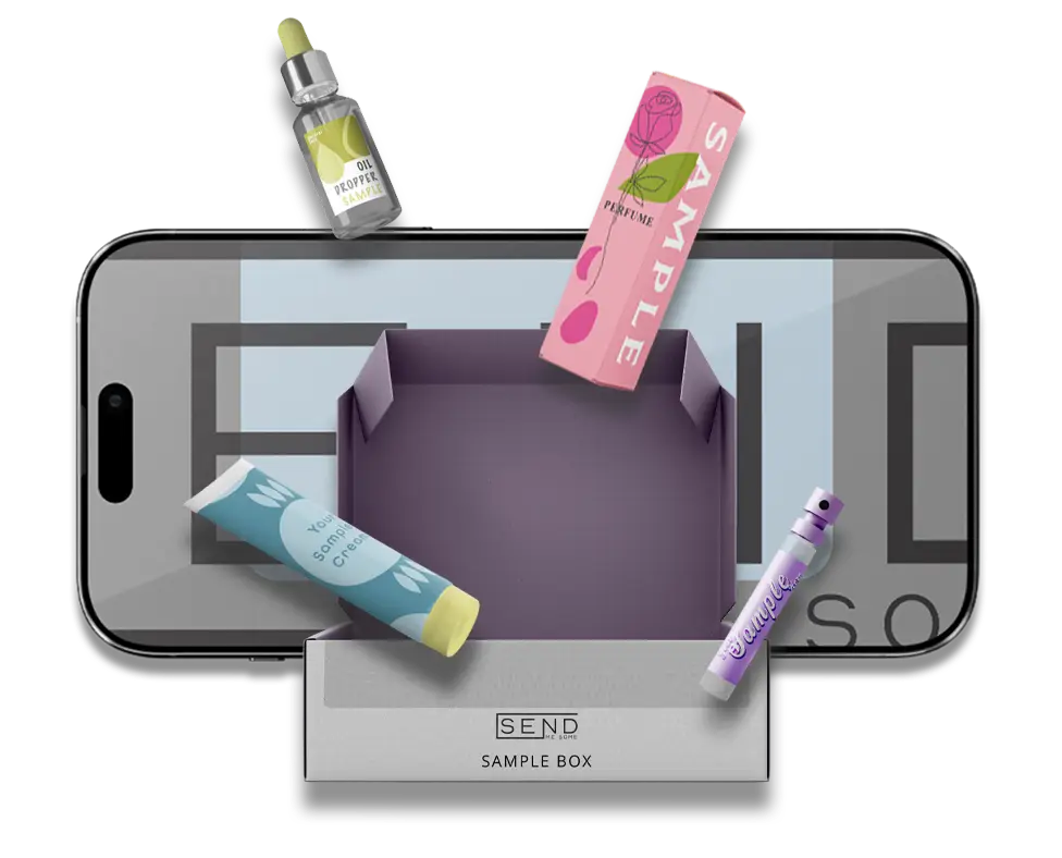 Phone showing samples